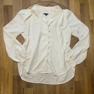 Ann Taylor Cream Button-Down Shirt